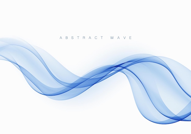 Blue abstract wave. Abstract vector background wave