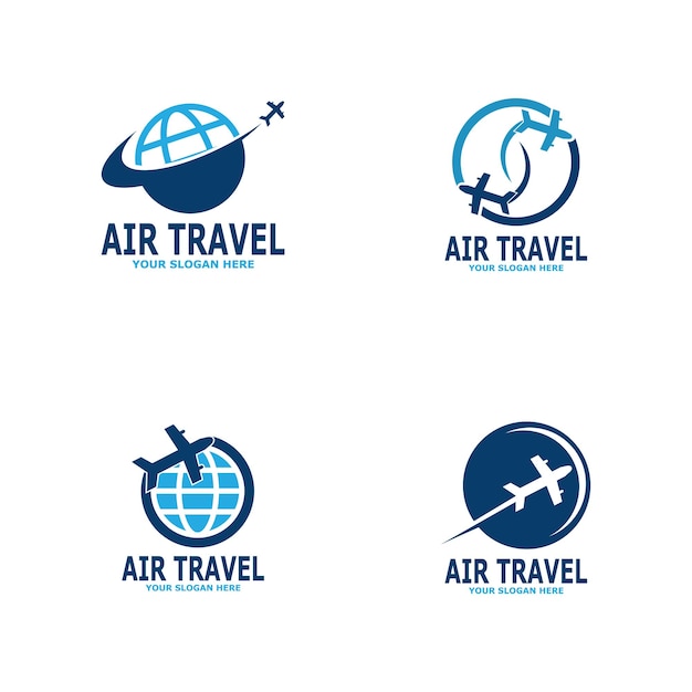 Blue Air Travel Agency Travel Logo Template