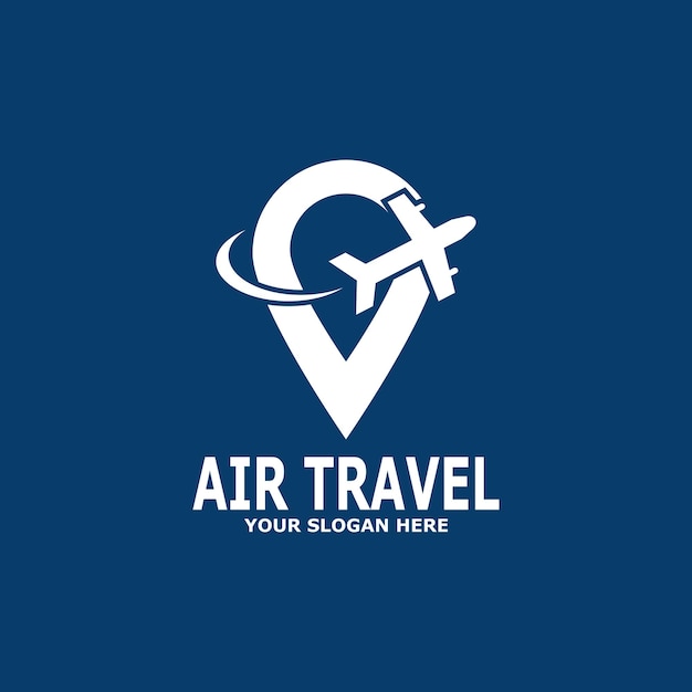 Blue Air Travel Agency Travel Logo Template