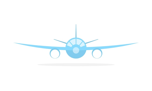 Vector blue aircraft icon vector illustration