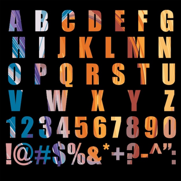 Vector blue alphabet character