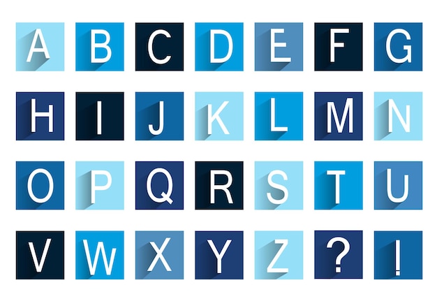 Blue Alphabet Set