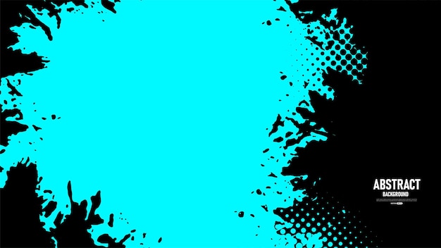 Вектор Синий и черный абстрактный гранж-фон