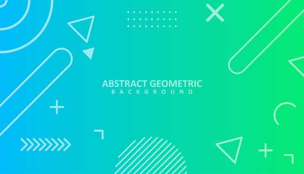 青と緑の幾何学的な背景デザイン