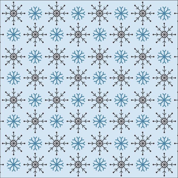 Вектор Синий и серый бесшовный дизайн снежинки