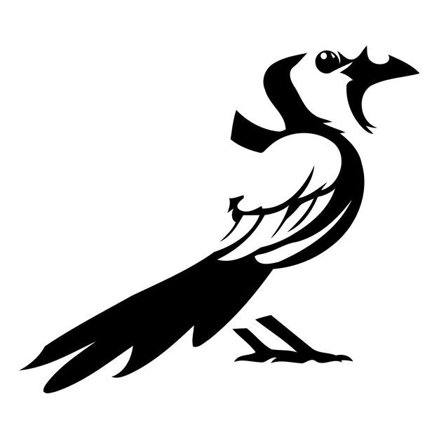 Вектор Синий и оранжевый вектор птицы-папуги иллюстрация изолирована на белом фоне