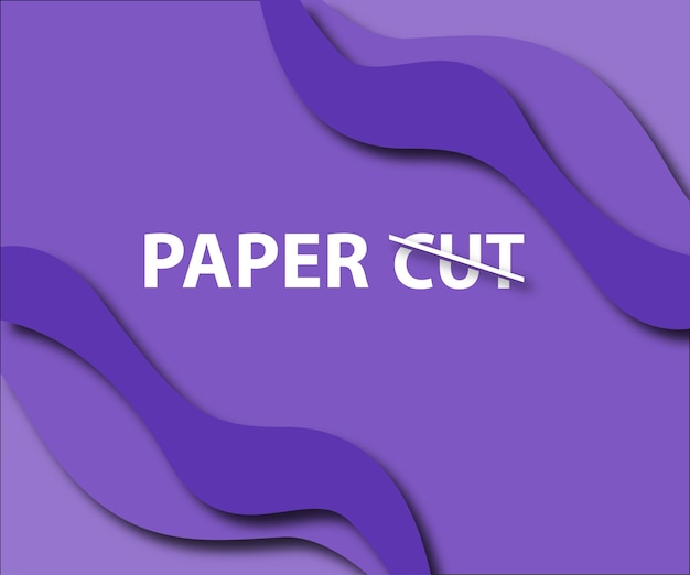 Вектор Синий и фиолетовый фон papercut