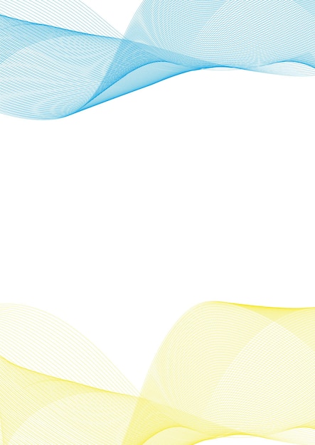 Vector blue_and_yellow_wavy_line