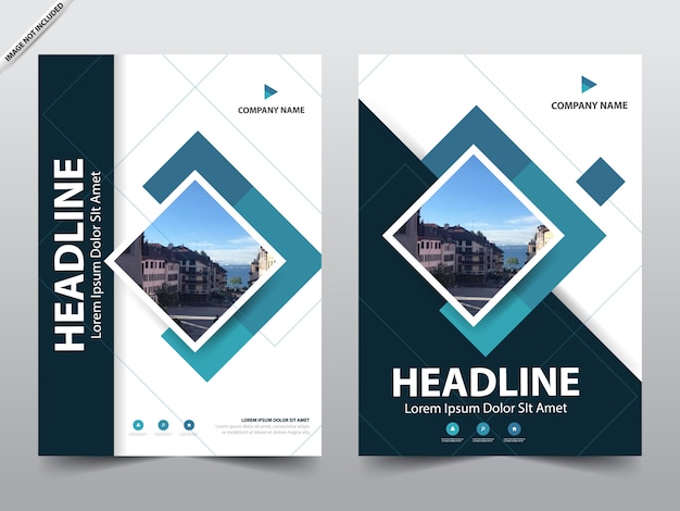 Blue annual report cover template