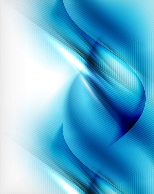 Blue aqua wave designed business poster