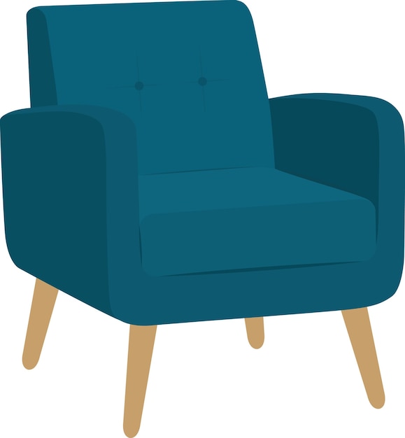 blue armchair