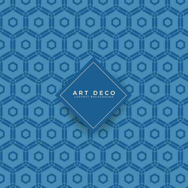 blue art deco pattern