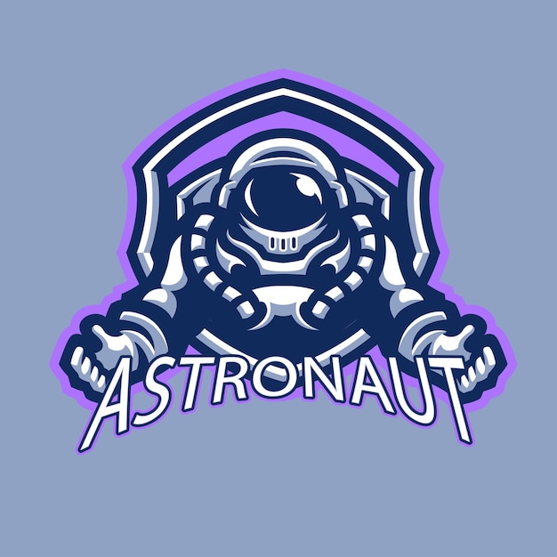 Blue astronaut logo