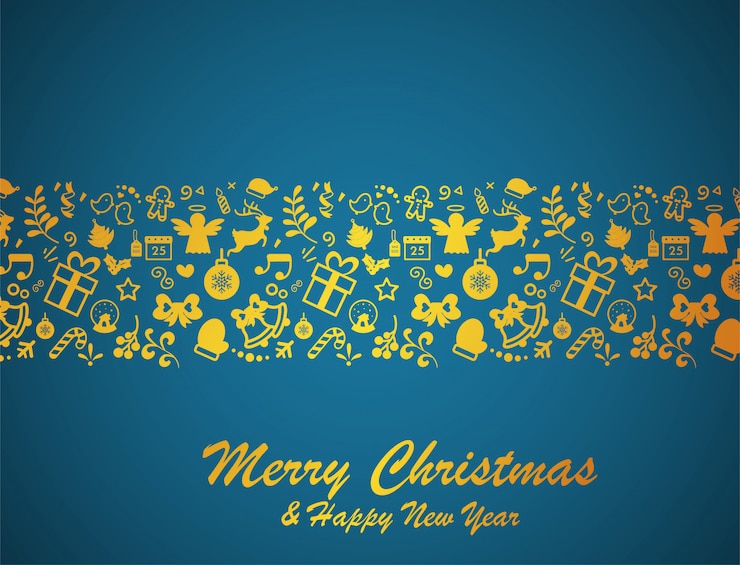 वेक्टर blue background and golden christmas icon.