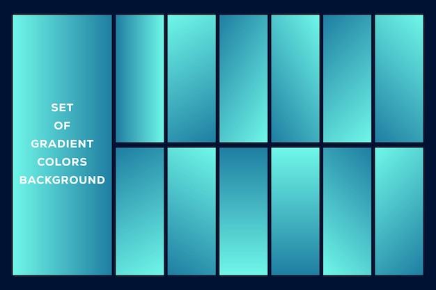 Vector blue background gradient set