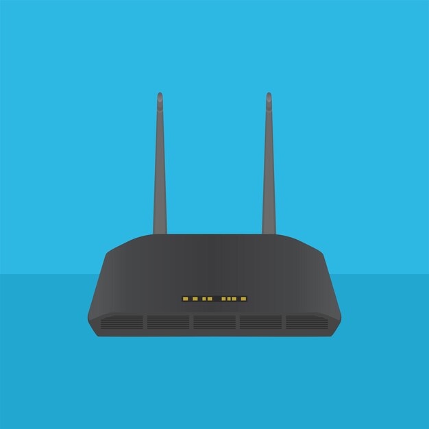 Vector blue background wifi router vector