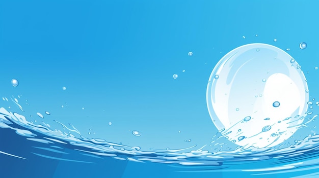 Premium Vector | A blue background with bubbles and bubbles in the water