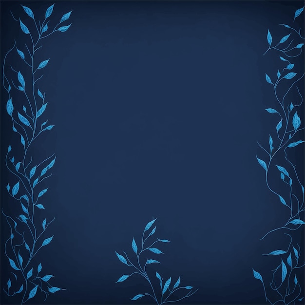 Blue background with a floral pattern