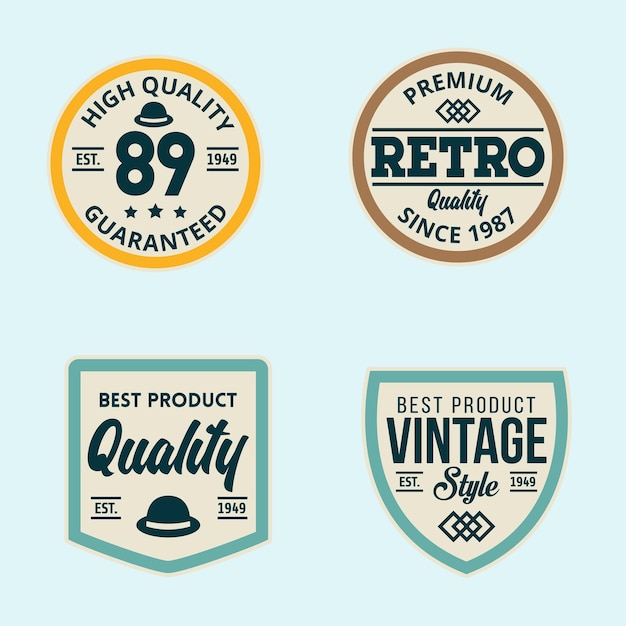 a blue background with a label that says best vintage product
