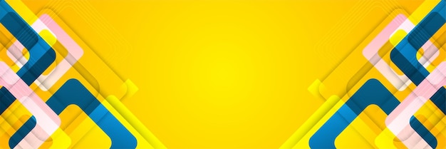 Blue background with orange and yellow color composition in abstract. Abstract backgrounds with a combination of lines and square dots can be used for your ad banners, Sale banner template, and more.