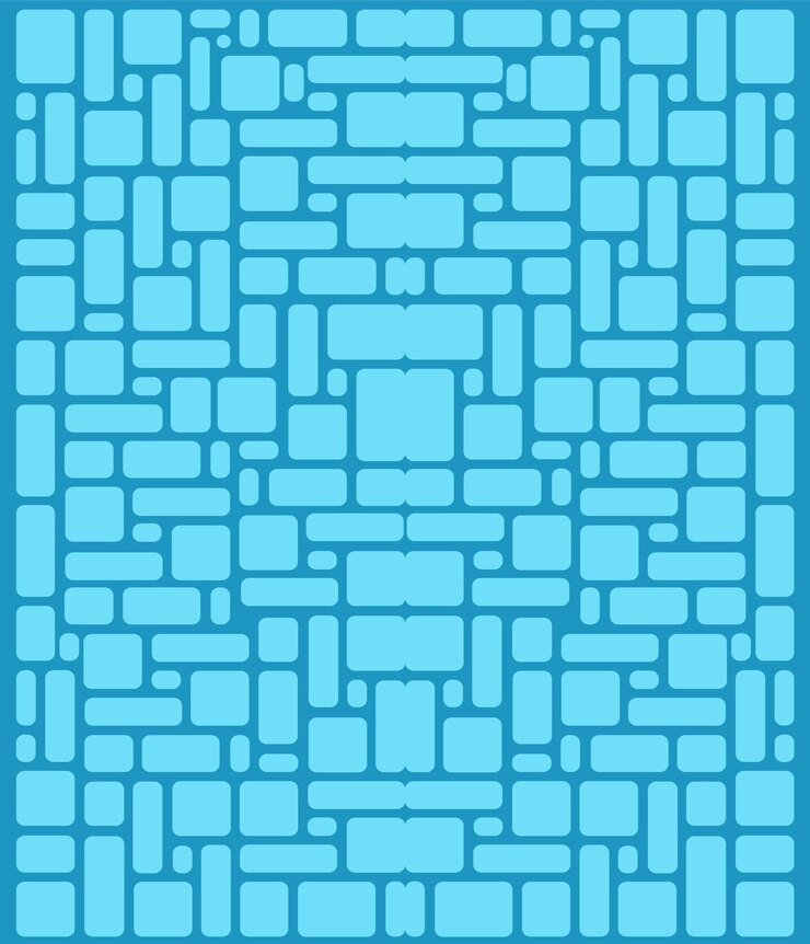 Vector a blue background with a pattern of bricks and a blue background