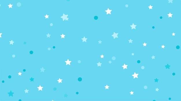 a blue background with stars and dots