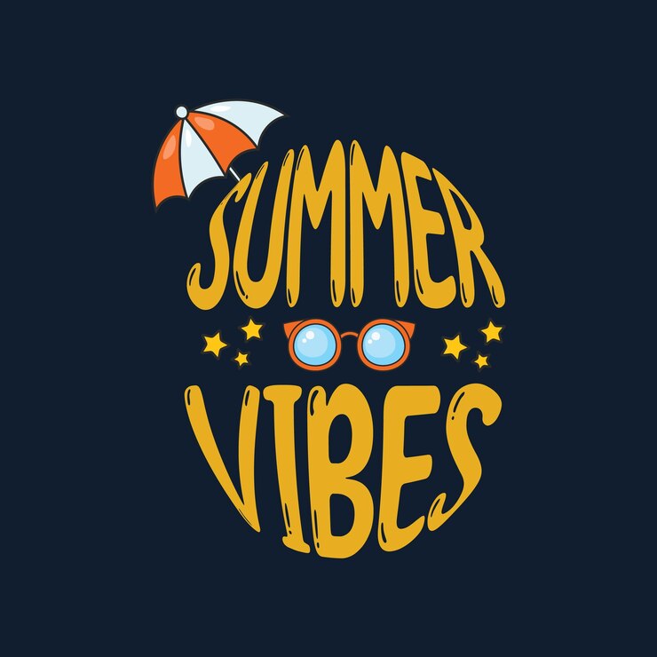 वेक्टर a blue background with a sun glasses and a sailboat