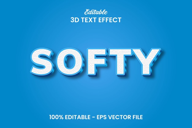 A blue background with the text soft effect.