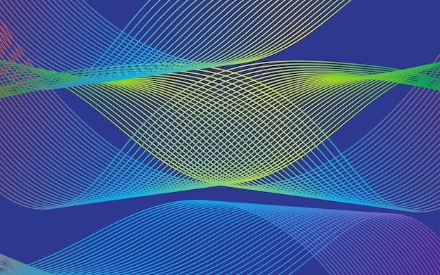 Blue background with wavy lines copy space