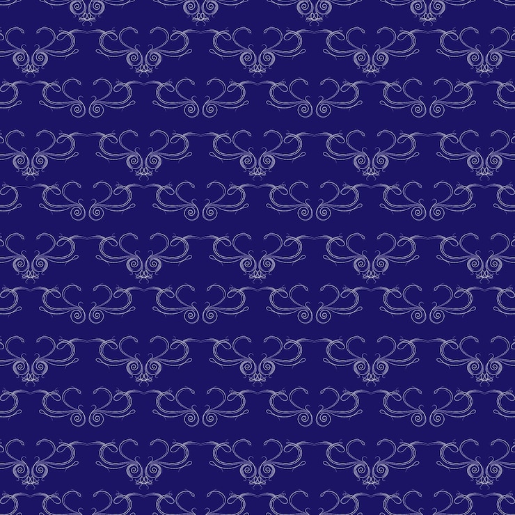 Vector blue background with white decorative pattern