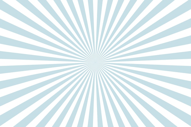 Blue background with white sun rays Vector illustration