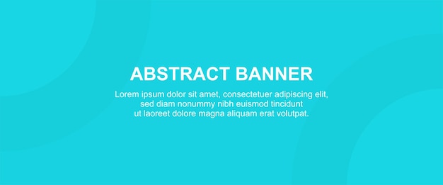 A blue background with a white text that says abstract banner.