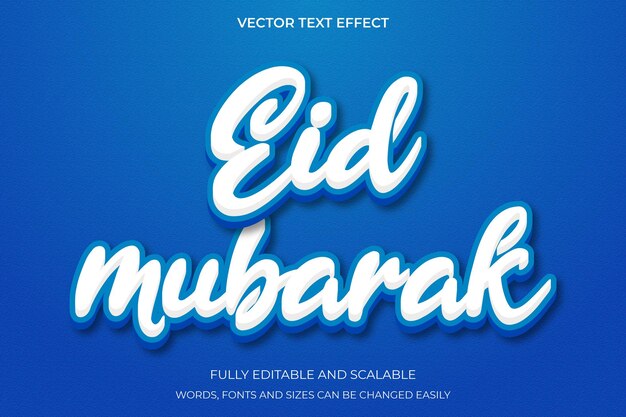 Blue background with white text that says eid mubarak.