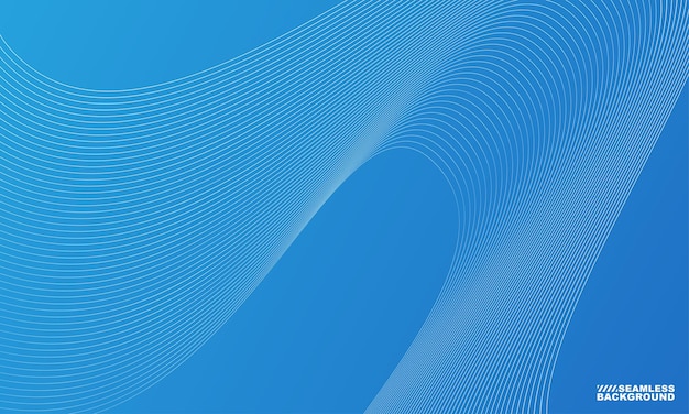 Vector blue background with white wavy line design