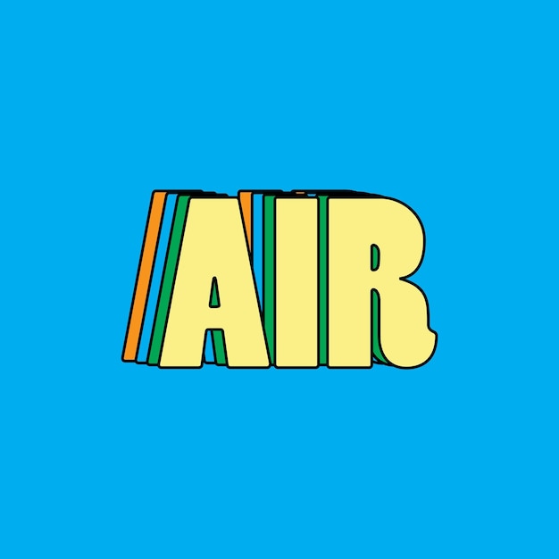 A blue background with the word air on it