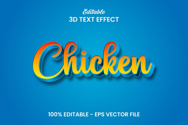 Vector a blue background with the words chicken on it