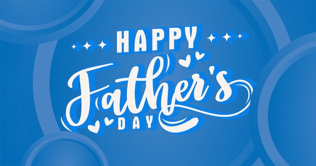 A blue background with the words happy father's day written in white letters.