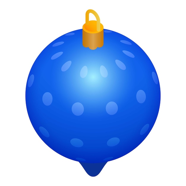 Blue ball tree toy icon Isometric of blue ball tree toy vector icon for web design isolated on white background