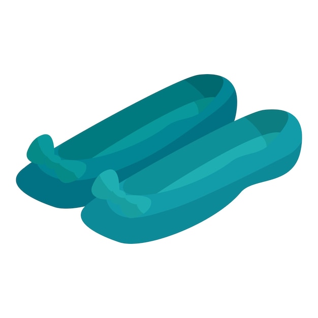 Blue ballet shoes icon Cartoon illustration of ballet shoes vector icon for web