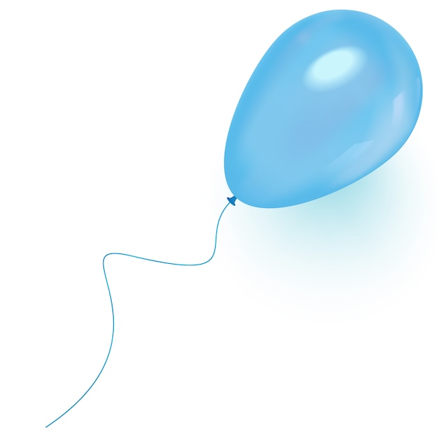 Palloncino blu isolato