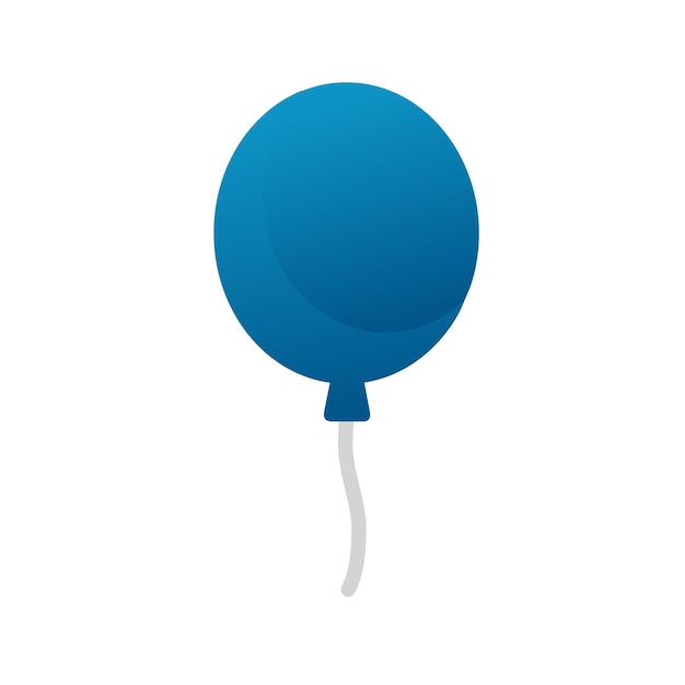 Voorbijgaand Kapitein Brie Neuken Premium Vector | A blue balloon on a white background