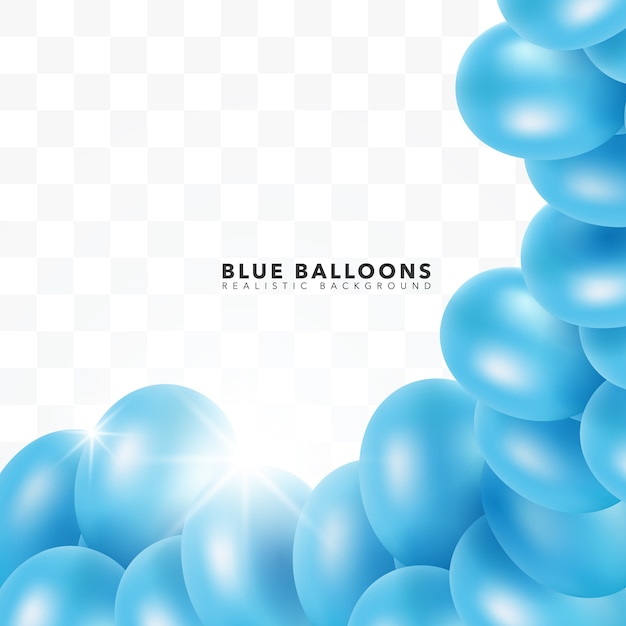Vector blue balloons background