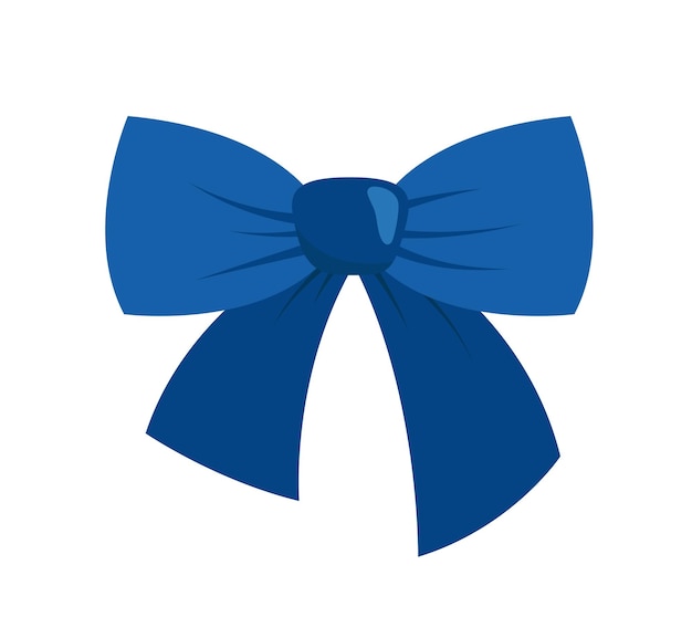 Blue baw of ribbon baw cartoon flat vector