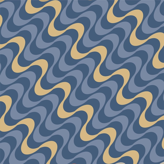 Vector blue beige copacabana pattern