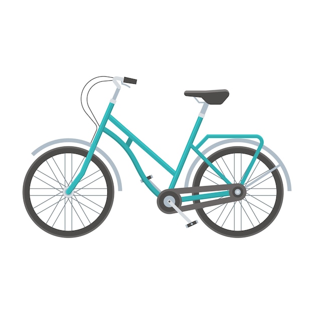 Blue Bicycle Illustration