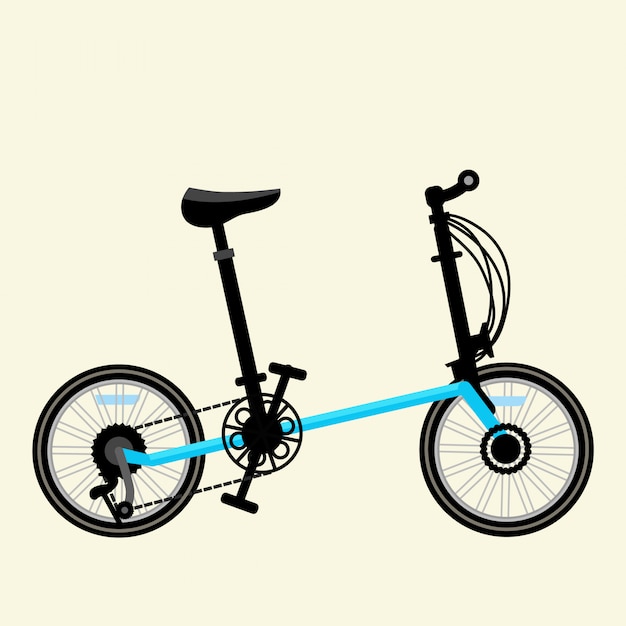 Illustrazione blu di vettore della bicicletta