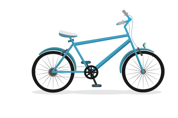 Vector blue bicycle