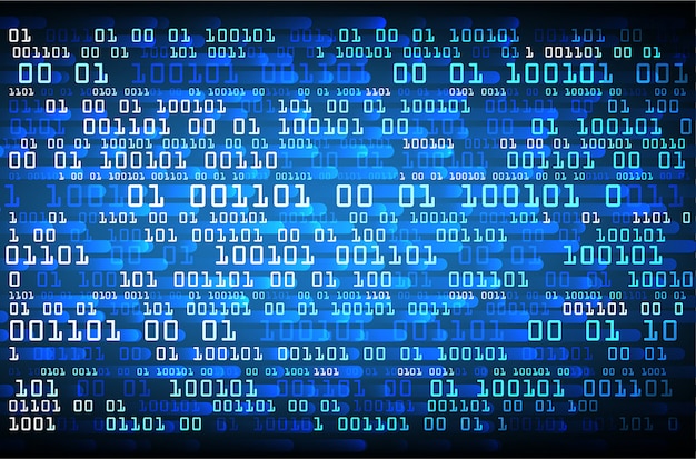 青いバイナリサイバー回路将来の技術コンセプトの背景