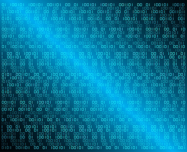 Vector blue binary cyber circuit future technology concept background