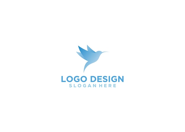 Vector blue bird logo template